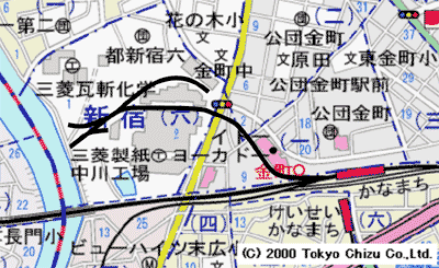 三菱製紙専用線地図
