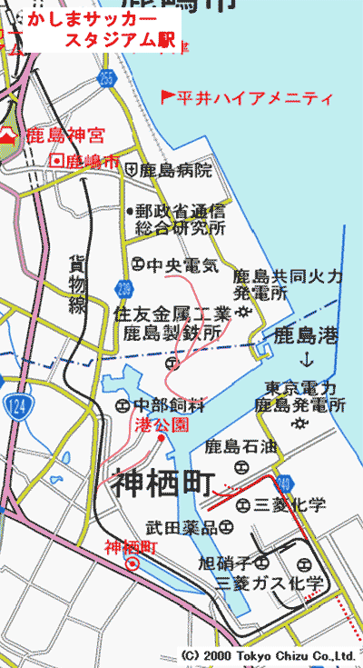 鹿島臨海鉄道/鹿島臨港線地図